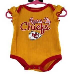 NFL TEAM APPAREL Kansas City Chief One Piece Baby 0-3 Months Infant 100% Cotton